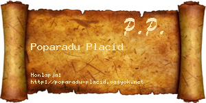 Poparadu Placid névjegykártya